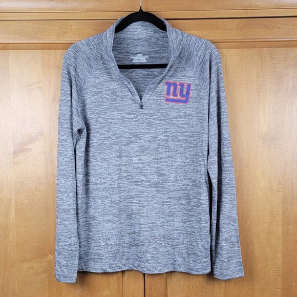 Fanatics Men's Grey Lightweight Quarter Zip NY Giants Football Pullover - M - Picture 2 of 10